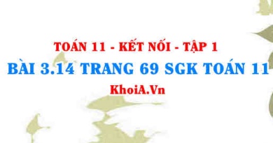 Bài 3.14 trang 69 SGK Toán 11 tập 1 Kết nối tri thức